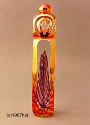 Einert vertical glass bottle in fiery tones