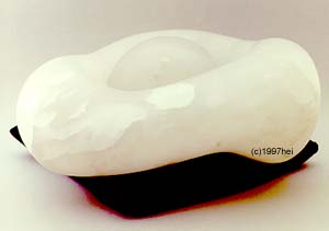 Needham alabaster ring sculpture