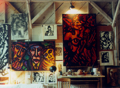 Photograph of the artist's studio